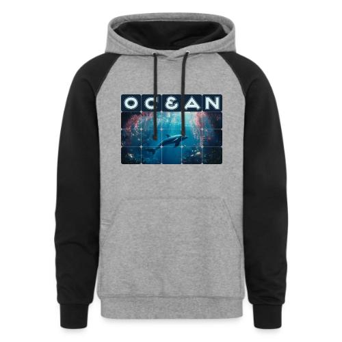 Ocean: Blue Grace - Unisex Colorblock Hoodie