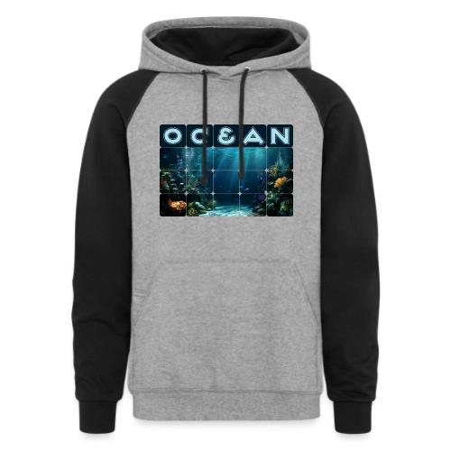 Ocean: Rainbow Reef Life - Unisex Colorblock Hoodie