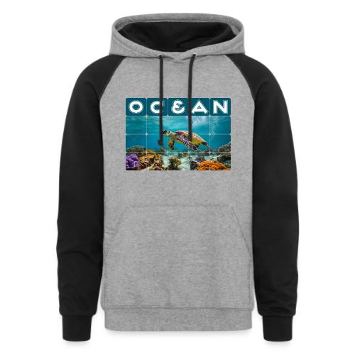 Ocean: Gentle Voyager - Unisex Colorblock Hoodie
