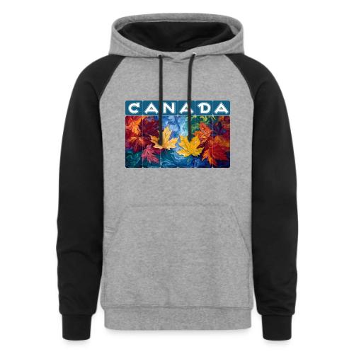 Canada in Brushstrokes - Unisex Colorblock Hoodie