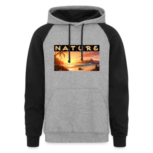 Nature: Tropical Twilight - Unisex Colorblock Hoodie