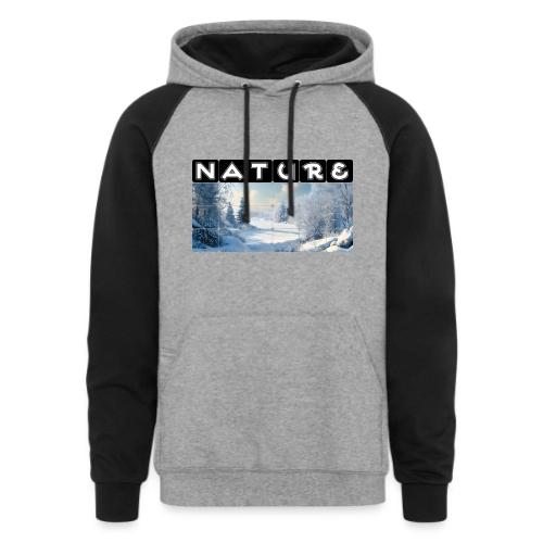 Nature: Frozen Horizon - Unisex Colorblock Hoodie