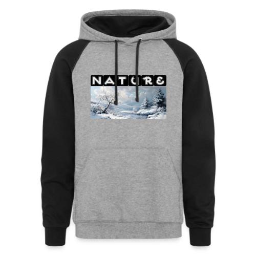Nature: Winter Embrace - Unisex Colorblock Hoodie