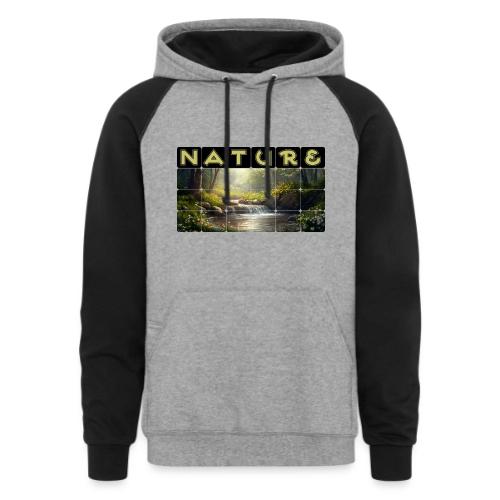 Nature: Verdant Bloom - Unisex Colorblock Hoodie