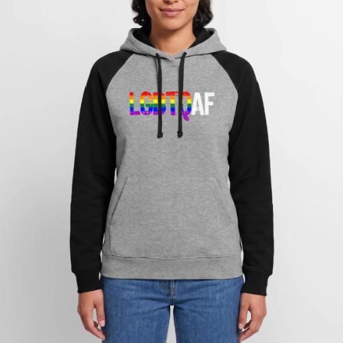 LGBTQ AF LGBTQ as Fuck Rainbow Pride Flag - Unisex Colorblock Hoodie