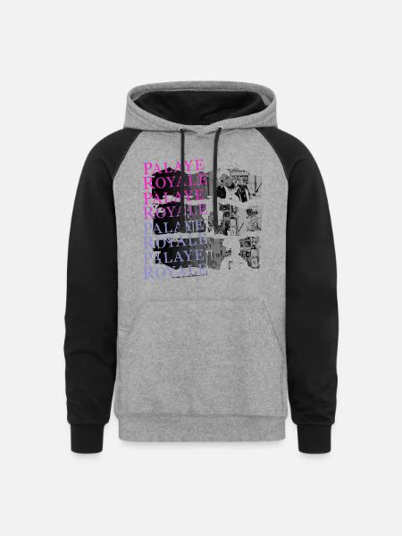 Palaye Royale Torn - Unisex Colorblock Hoodie - heather gray/black
