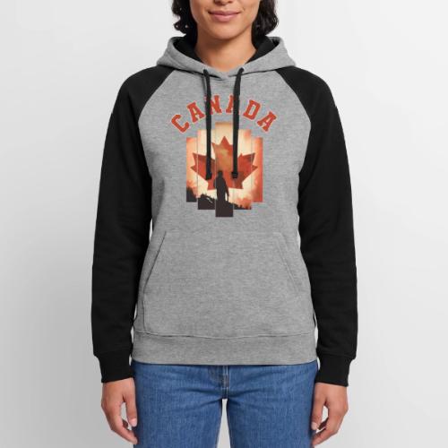 Proud Canadian Shadow - Unisex Colorblock Hoodie