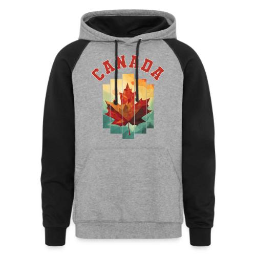 Canada’s Artistic Emblem - Unisex Colorblock Hoodie