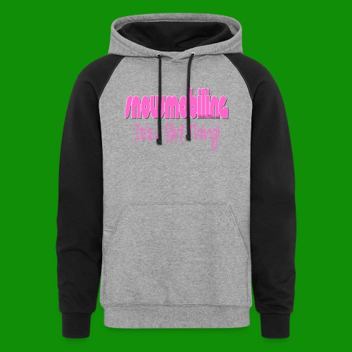 Snowmobiling - It's a Girl Thing - Unisex Colorblock Hoodie