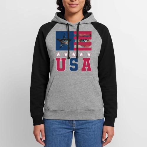 Stars and Vision USA - Unisex Colorblock Hoodie