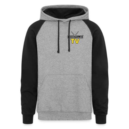 Rockefellas TV Outlined Logo Tee - Unisex Colorblock Hoodie