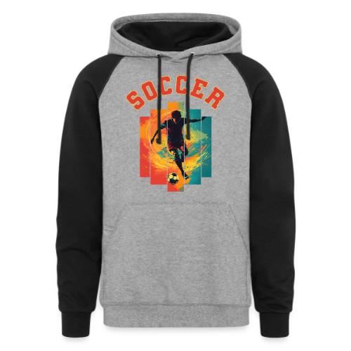 Soccer Heartbeat - Unisex Colorblock Hoodie
