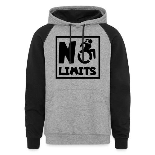 No limits for this female wheelchair user - Unisex Colorblock Hoodie