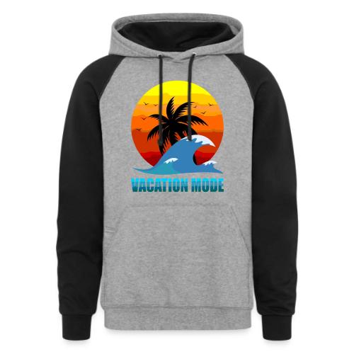 Vacation mode: Sunset Escape - Unisex Colorblock Hoodie