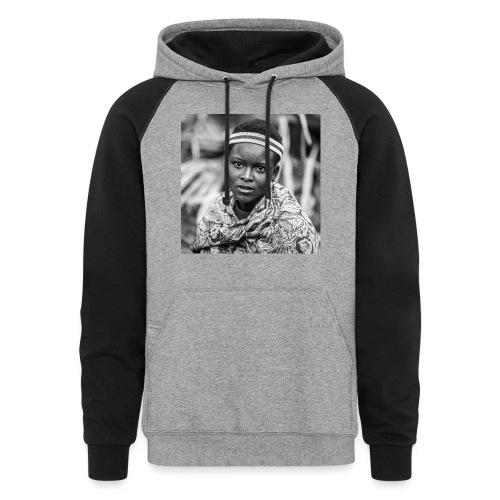 Young African Girl - Unisex Colorblock Hoodie