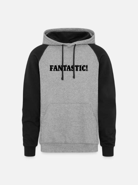 Fantastic! - Unisex Colorblock Hoodie - heather gray/black