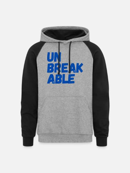 Unbreakable: The Art of Resilience - Unisex Colorblock Hoodie - heather gray/black