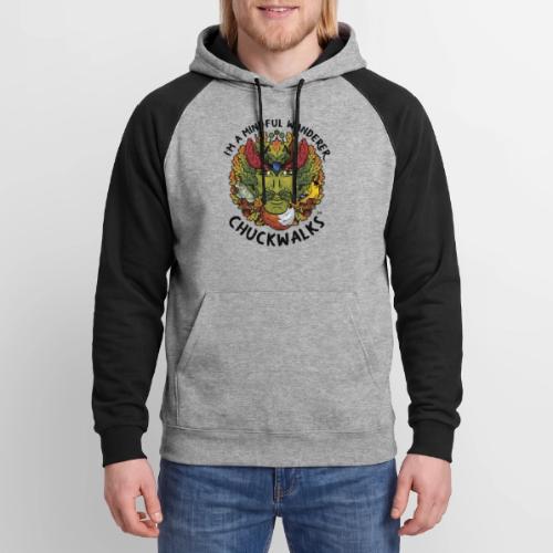 I'm A Mindful Wanderer -black text for light items - Unisex Colorblock Hoodie