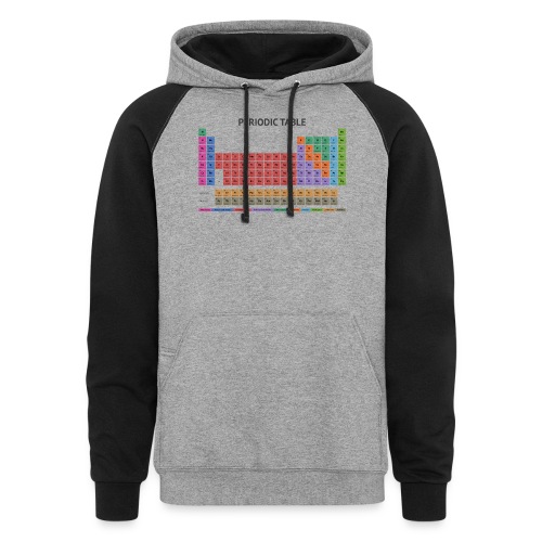 Periodic Table T-shirt (Light) - Unisex Colorblock Hoodie