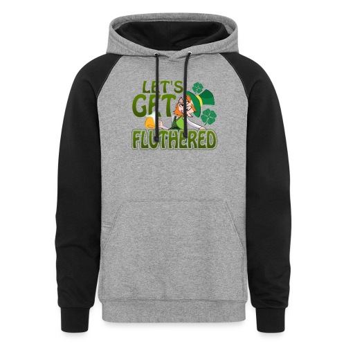 St Patricks Day Party Shirt Shamrock Beer Gift - Unisex Colorblock Hoodie