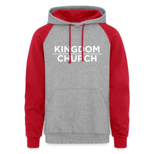 KingdomOverChurchWhite - Unisex Colorblock Hoodie