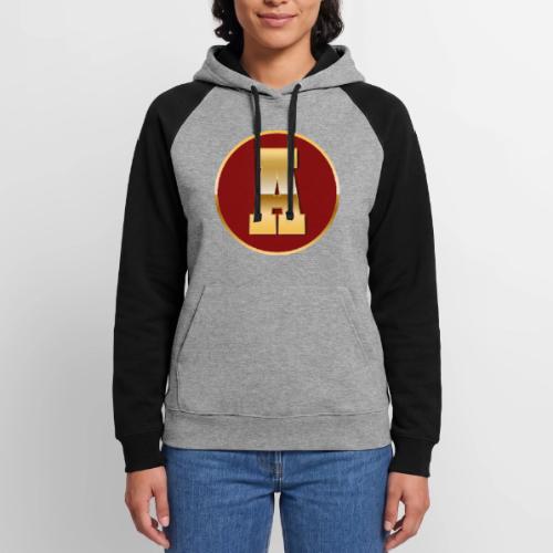 Letter A – Capital Varsity Alphabet Monogram - Unisex Colorblock Hoodie