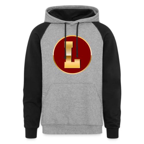 Letter L – Capital Varsity Alphabet Monogram - Unisex Colorblock Hoodie