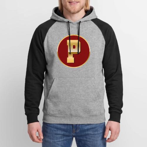 Letter P – Capital Varsity Alphabet Monogram - Unisex Colorblock Hoodie