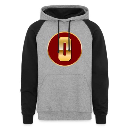 Letter O – Capital Varsity Alphabet Monogram - Unisex Colorblock Hoodie