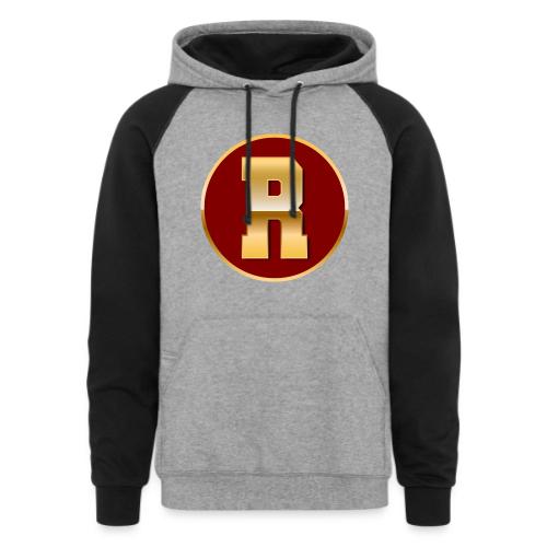 Letter R – Capital Varsity Alphabet Monogram - Unisex Colorblock Hoodie
