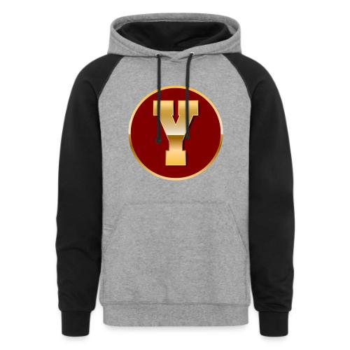 Letter Y – Capital Varsity Alphabet Monogram - Unisex Colorblock Hoodie