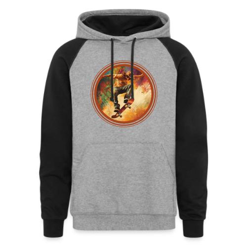 Skateboarding Mode On - Unisex Colorblock Hoodie