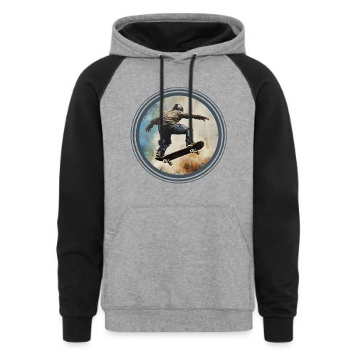 Skateboarding Energy - Unisex Colorblock Hoodie