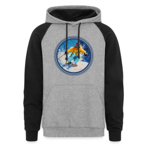 Born for Skiing - Unisex Colorblock Hoodie