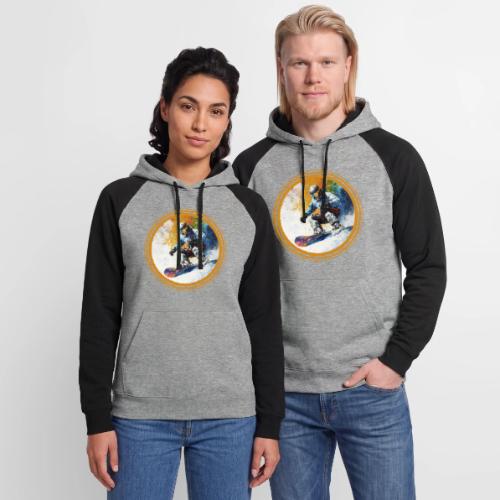 Snowboarding Dreams - Unisex Colorblock Hoodie