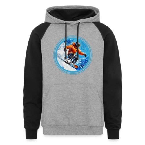 Snowboarding Motion - Unisex Colorblock Hoodie