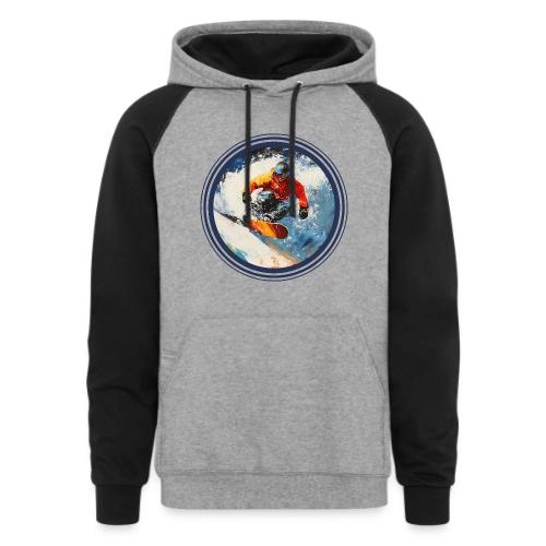 Snowboarding Rebel - Unisex Colorblock Hoodie