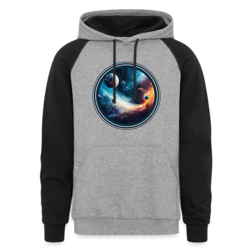 Planets Among Colors - Unisex Colorblock Hoodie