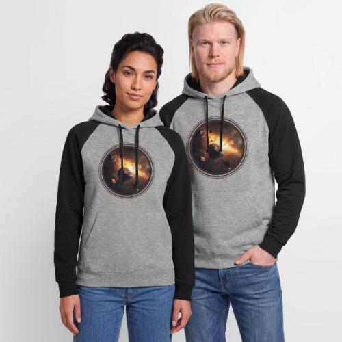 Asteroids Drift - Unisex Colorblock Hoodie