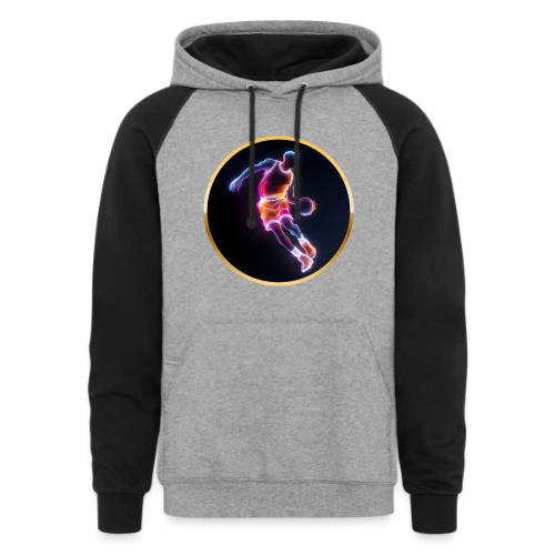 Neon Basketball Player - Unisex Colorblock Hoodie