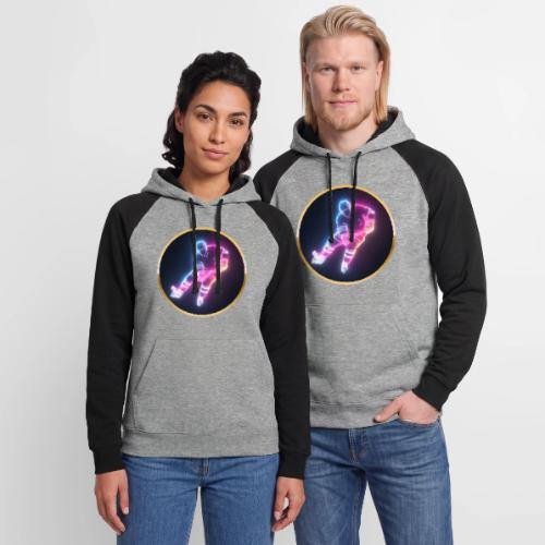 Hockey: Neon Ice Striker - Unisex Colorblock Hoodie