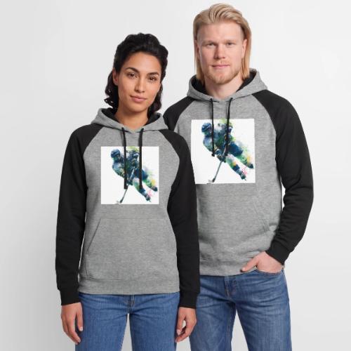 Hockey: Frozen Motion - Unisex Colorblock Hoodie