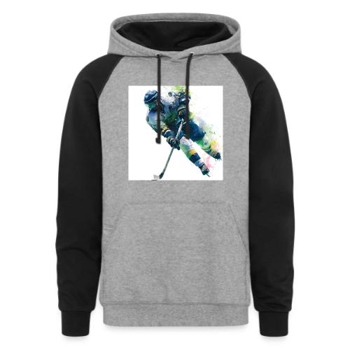 Hockey: Frozen Motion - Unisex Colorblock Hoodie