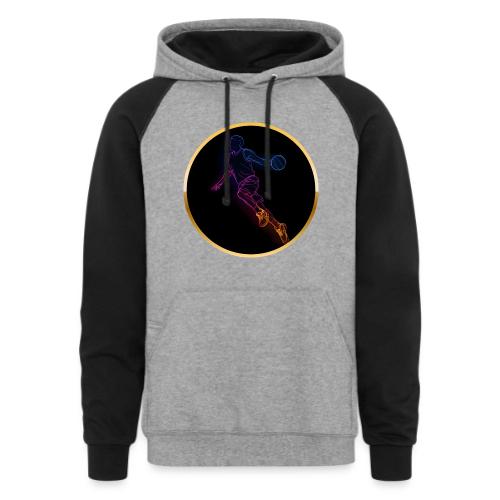 Basketball: Neon Jump Shot - Unisex Colorblock Hoodie