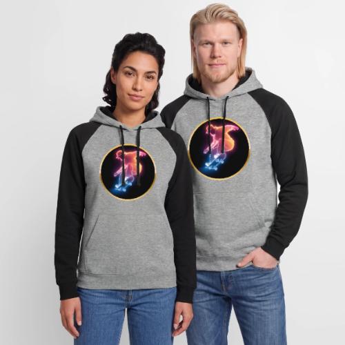 Skateboarding: Golden Trick Rider - Unisex Colorblock Hoodie
