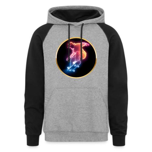 Skateboarding: Golden Trick Rider - Unisex Colorblock Hoodie