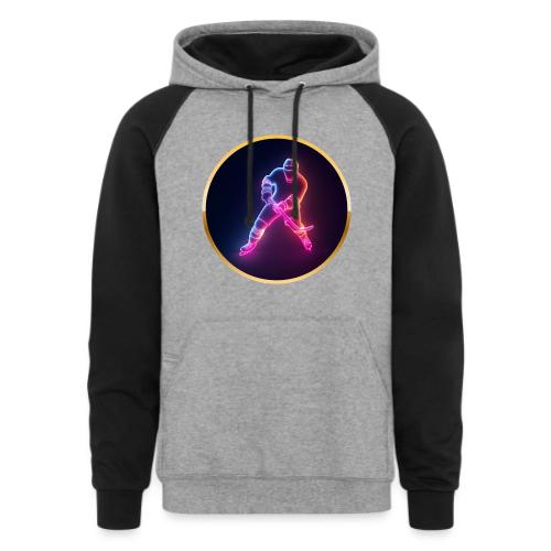 Hockey: Neon Ice Strike - Unisex Colorblock Hoodie