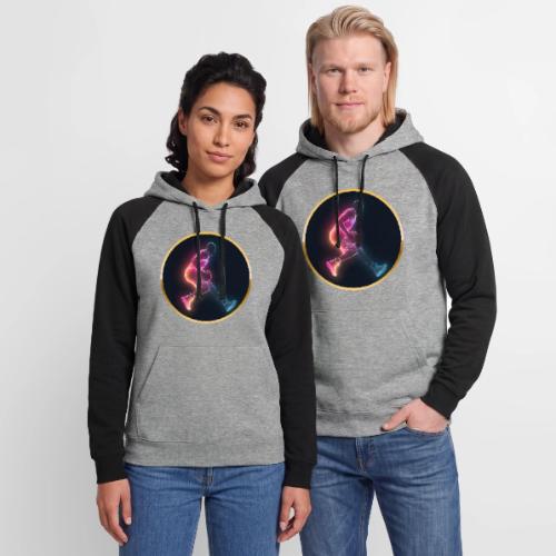 Basketball: Golden Court Glow - Unisex Colorblock Hoodie