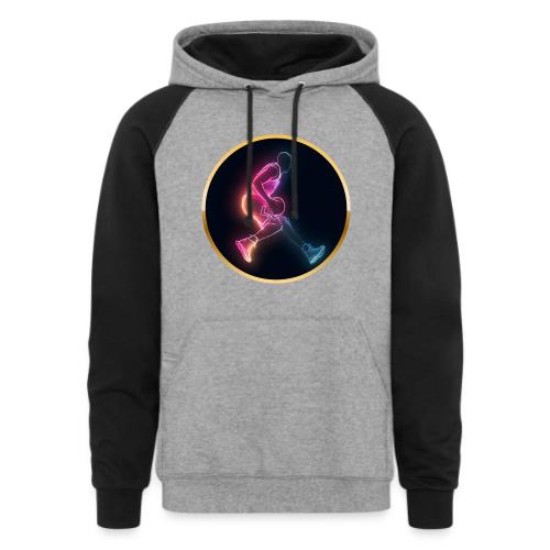 Basketball: Golden Court Glow - Unisex Colorblock Hoodie