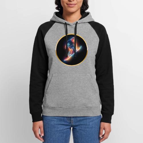 Golden Neon Snowboard - Unisex Colorblock Hoodie